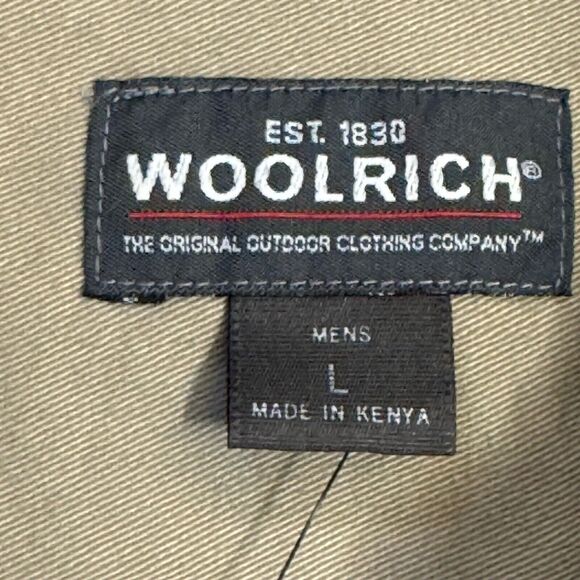 Woolrich Men's Hunting Khaki Shirt Embroidered Labrador NOS- Size Large - Picture 4 of 11